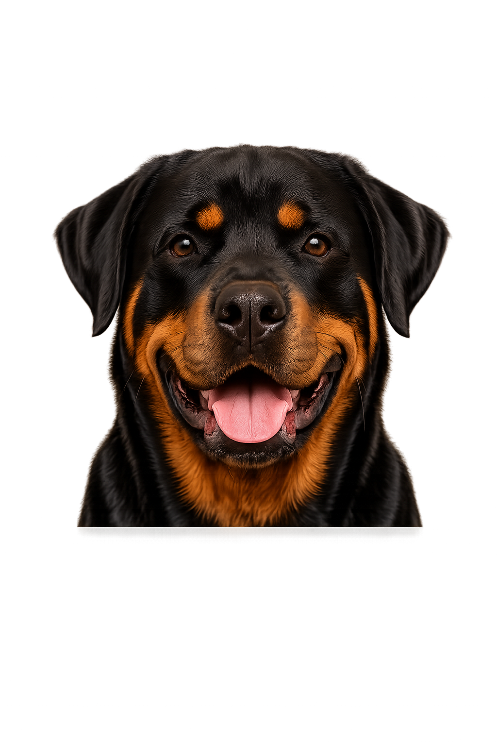 Avatar circular: Rottweiler adulto, focinho frontal